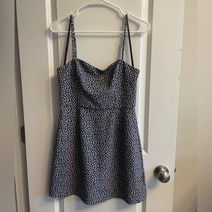 French Connection Mini Dress with Floral Print Navy Blue